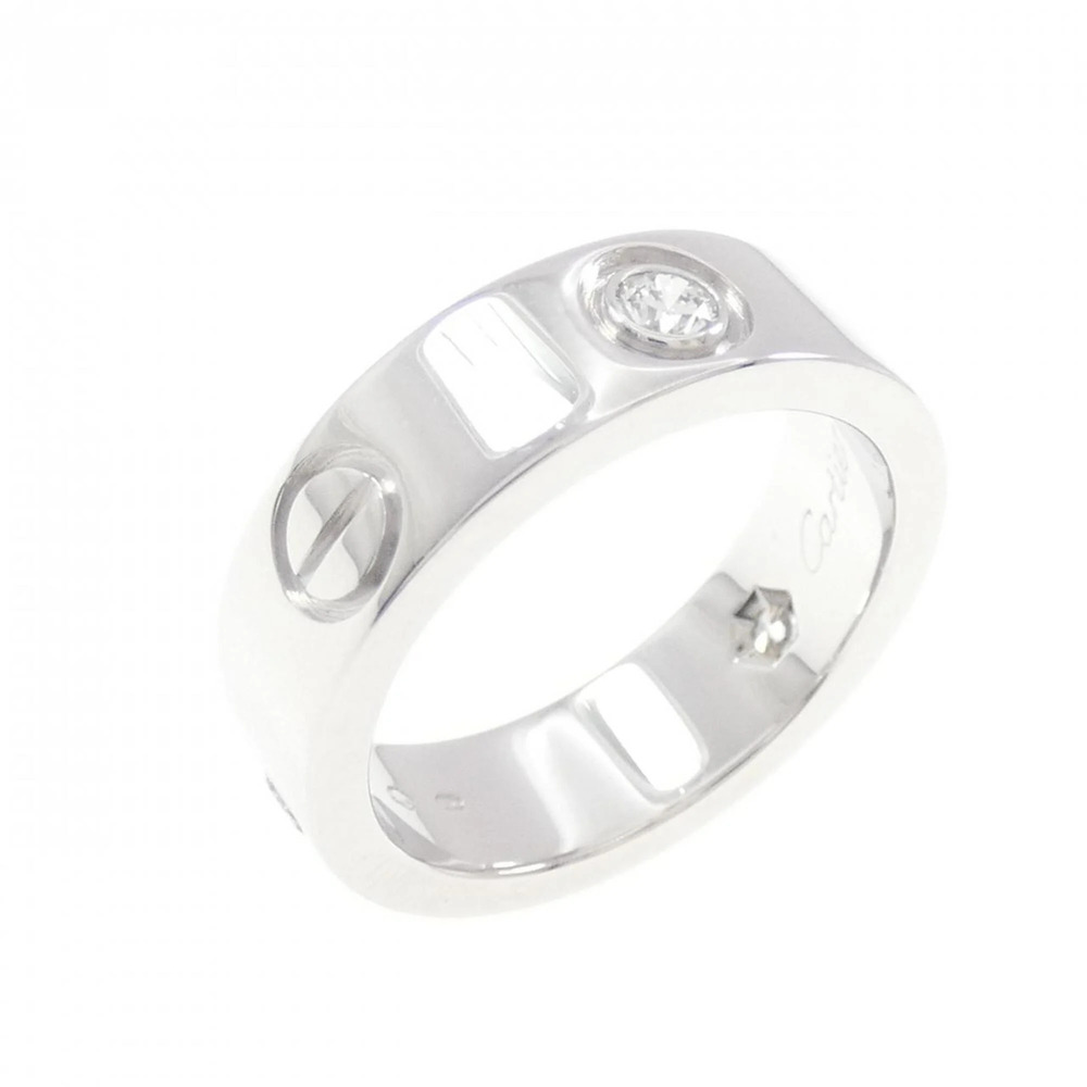 CARTIER Silver Diamond Love Ring